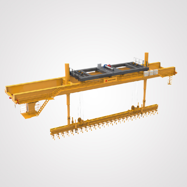 Anode carbon block stacking crane