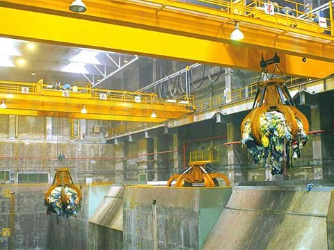 Double Girder Grab EOT Crane For Waste Recycling Plant