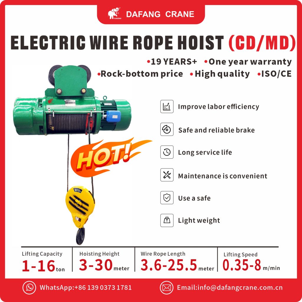 Electric Wire rope hoist CDMD