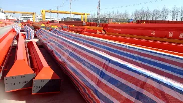 MH-truss-single-girder-gantry-crane-packing