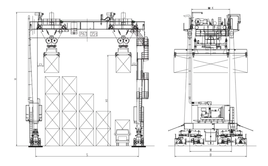 rtg-container-gantry-crane-structure