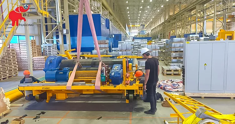 30-ton-Double-Girder-Overhead-Crane-Export-to -Brazi-installation