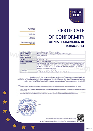 Dafang CE Certificate