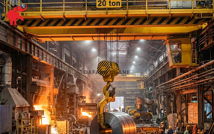 grues pour le levage de bobines d'acier