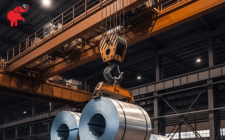 grues pour le levage de bobines d'acier