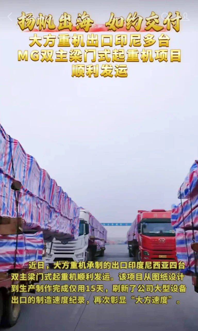 mg gantry cranes delivery to Indonesia