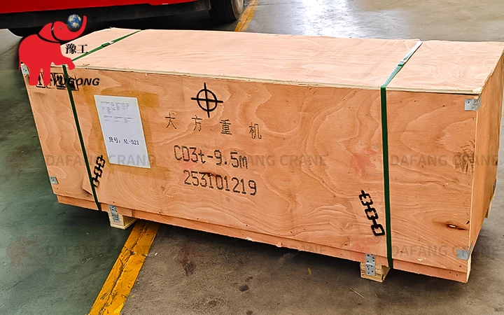 3ton 9.5m CD1 electric wire rope hoist export to turkey