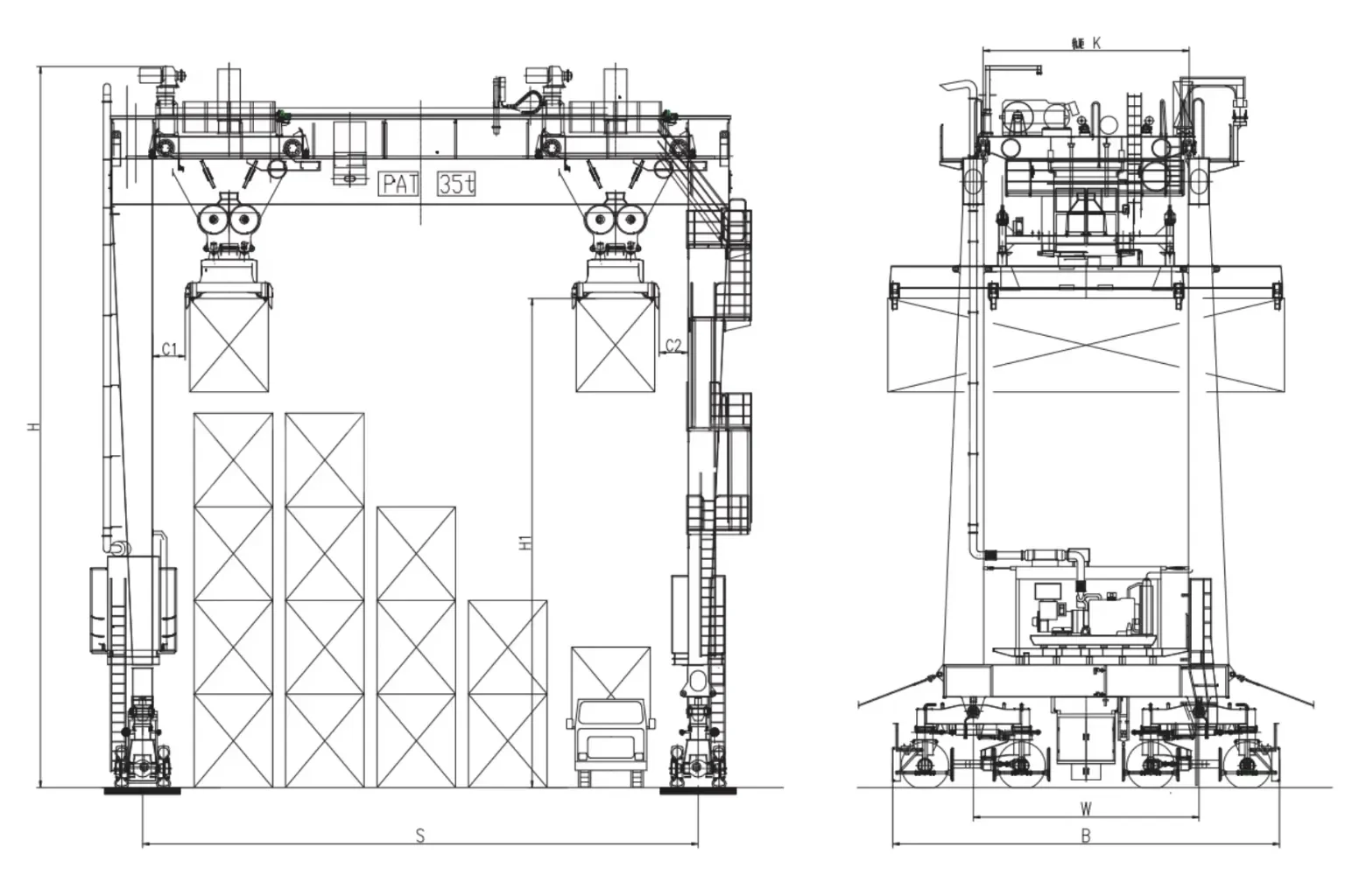 rtg-container-gantry-crane-structure